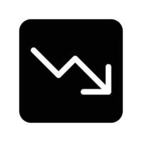 Black Square Stock Crash Icons vector