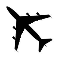 Plane silhouette viewed from below vector