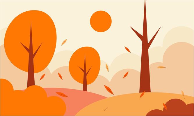 Flat design autumn background