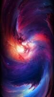 Luxury Design, Unique Background with Universe Twisting, Space, Galaxy, Vertical, Stars, Rotation video
