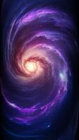 Galaxy, Unique Background with Universe Twisting, Space, Luxury Design, Vertical, Rotation video