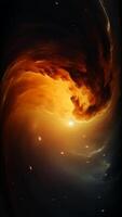 único projeto, elite fundo com universo torcendo, espaço, galáxia, vertical, estrelas, rotação video