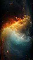 Galaxy, Elite Background with Universe Twisting, Space, Unique Design, Vertical, Rotation video