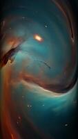 Space, Background with Universe Twisting, Galaxy, Unique Design, Vertical, Stars, Reflection video