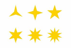 simple stars set symbols design element vector