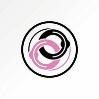 initial OO font line hold connect orbit globe cyber universe networking team vector