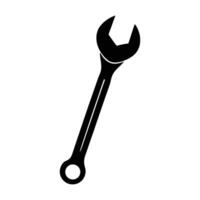 a wrench icon on a white background. vector