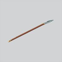 Sharp Long Spear Weapon Icon pixelated for the pixel art game and icon for website and game. old school retro. vector
