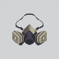 Protective Safety Respiratory Mask Icon pixelated for the pixel art game and icon for website and game. old school retro. vector