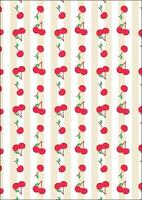 Cherry Fabric Wrapping Paper Background Art vector