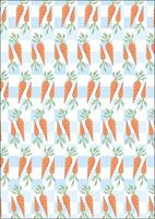 Cute Carrot Fabric Wrapping Paper Background Texture Art vector