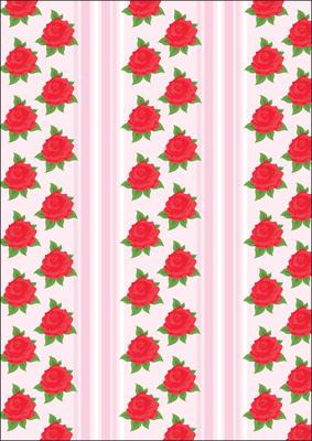Red Rose Wrapping Paper Fabric Background Art