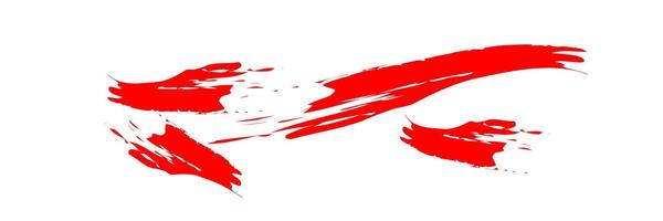 A red brush stroke on a white shape vector
