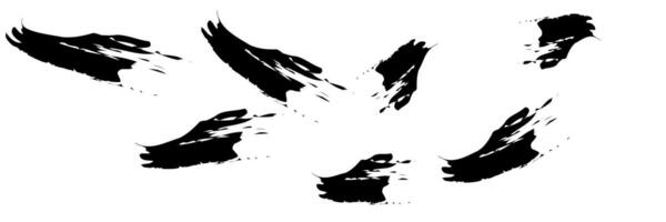 A flat and white drawing of a bird flying in the air vector