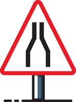 A road sign with a fork in it vector