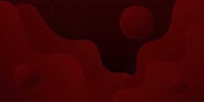 Dark red abstract background with wavy shapes. Colorful red design. Simple and modern concept. Eps10 vector