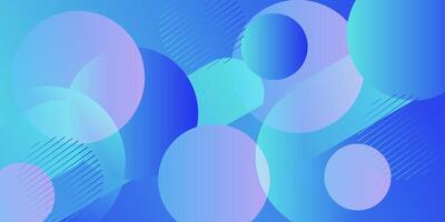 Dynamic abstract blue bubble gradient illustration on geometric background with simple circle pattern. Eps10 vector