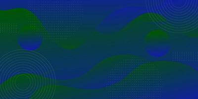 Abstract 3D colorful bright green and blue wave gradient banner background. Liquid fluid pattern design. Eps10 vector