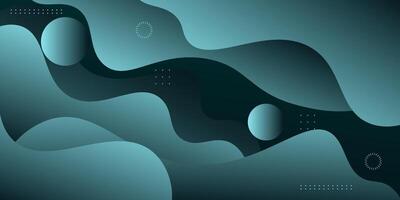Abstract fluid 3D background with dark blue wave design. vector