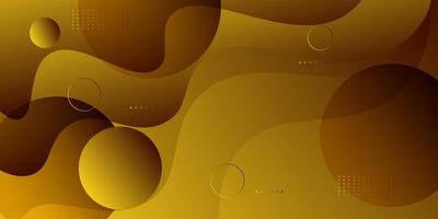 Bright and colorful abstract yellow wave background. Fluid color design with shadows. Liquid shape composition. Eps10. vector