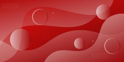 Modern red dynamic wave pattern background design in 3D textured style with white shadow color. Eps10 vector