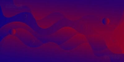 Abstract wave dark blue and red gradient 3D background. Simple and elegant wave pattern concept. Eps10 vector