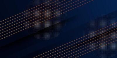 dark blue abstract with straight decorative gold lines texture background. eps10 vector