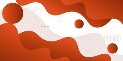 Abstract wave banner with 3D colorful background. Simple orange background pattern. vector