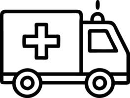 Ambulance Car Icon , Emergency Vehicle Symbol in Flat Design new 2025 trendy vector