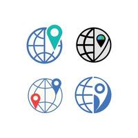 Set of global logo icon for logo design new 2025 trendy unique vector