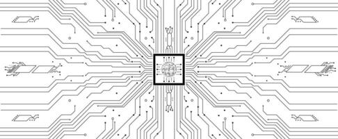 Circular Technology Interface,Tech Circuit,HUD Element Design vector