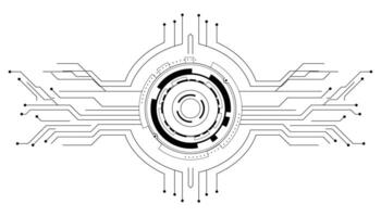 Circular Technology Interface,Abstract Tech Circuit,HUD Element Design vector