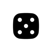 dice icon. Perfect for illustrating concepts related to games, chance, risk, luck, probability or decisions vector