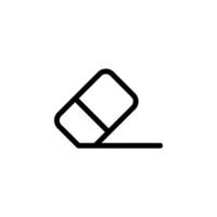 Simple Eraser Icon. Perfect for design projects related to education, office supplies, corrections, ui and ux and other vector