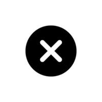 close or cancel icon. Cross symbol inside a circle vector
