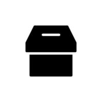 Donation box icon . collection box, or ballot box. Perfect for use in websites, apps, or print materials related to charity, voting, and collections. vector