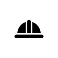 Construction helmet icon. Symbol for safety, engineering, building, and industrial work. Isolated on blank background vector