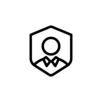 security icon. protection, or a trusted account. Clean and modern design suitable for various apps vector