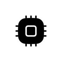 Minimalist CPU icon. illustration for technology, computer hardware, processor, chip, and IT concepts. Ideal for website, app design, and graphic design projects vector
