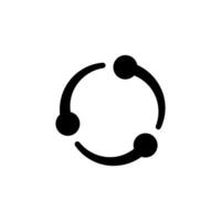 circular arrows icon. Simple and clean design representing process, cycle, flow, or rotation. Suitable for infographics, websites, app interfaces and presentations vector