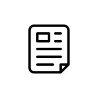 Newspaper icon image. Suitable for mobile apps, web apps and print media vector