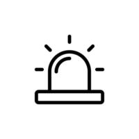 emergency siren icon. Suitable for emergency, safety, security, and warning themes. Clean, minimalist design, isolated on a transparent background. vector
