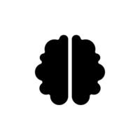 brain icon. Suitable for use in educational, medical, or creative design projects. Represents intelligence, knowledge, and mental health vector