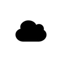 Minimalist cloud icon. Clean and modern design suitable for weather forecasts, cloud computing, or general design elements. Isolated on blank background for easy integration vector