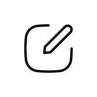 edit icon featuring a pencil inside a rounded square. Suitable for web design, mobile apps, and print materials. vector