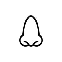 Human nose icon. Perfect for medical illustrations, anatomy diagrams, or use in designs representing the sense of smell vector