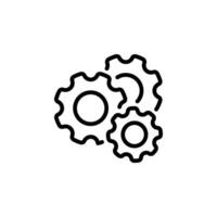 three interlocked gears icon. Symbolizes process, mechanism, engineering, teamwork, and efficiency. Suitable for design elements, website icons, and apps. vector