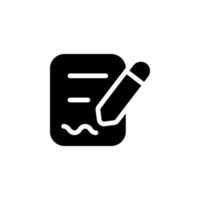 document with a pen icon. perfect for representing concepts like writing, signing, editing, paperwork, and business. Ideal for use in web design, presentations, and other creative projects vector