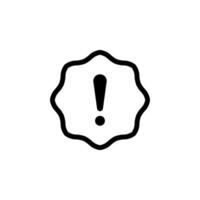 exclamation mark icon. Great for use in website design, user interfaces, warning signs, and general informational graphics. vector
