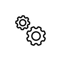 Two gears interlocked. representing collaboration, teamwork, process, engineering, and mechanical concepts. Perfect for infographics, web design vector